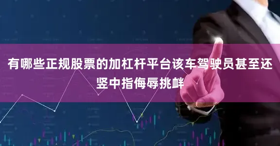 有哪些正规股票的加杠杆平台该车驾驶员甚至还竖中指侮辱挑衅